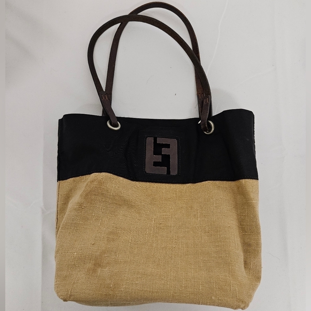 Fendi Vintage Zucca Tote Bag In Black Nylon And Leather Monogram - Picture 14 of 16